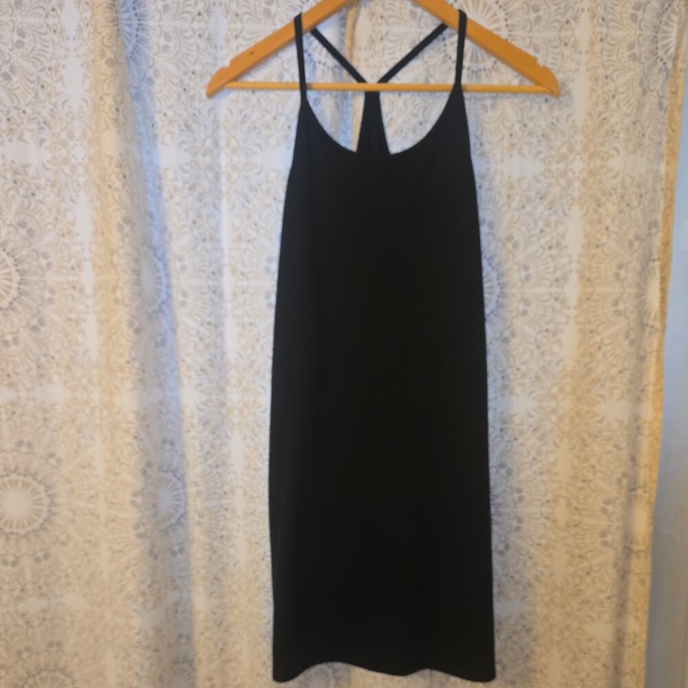 Kyodan Size S Racerback Athleisure Dress Solid Black Sport Activewear w/ shorts